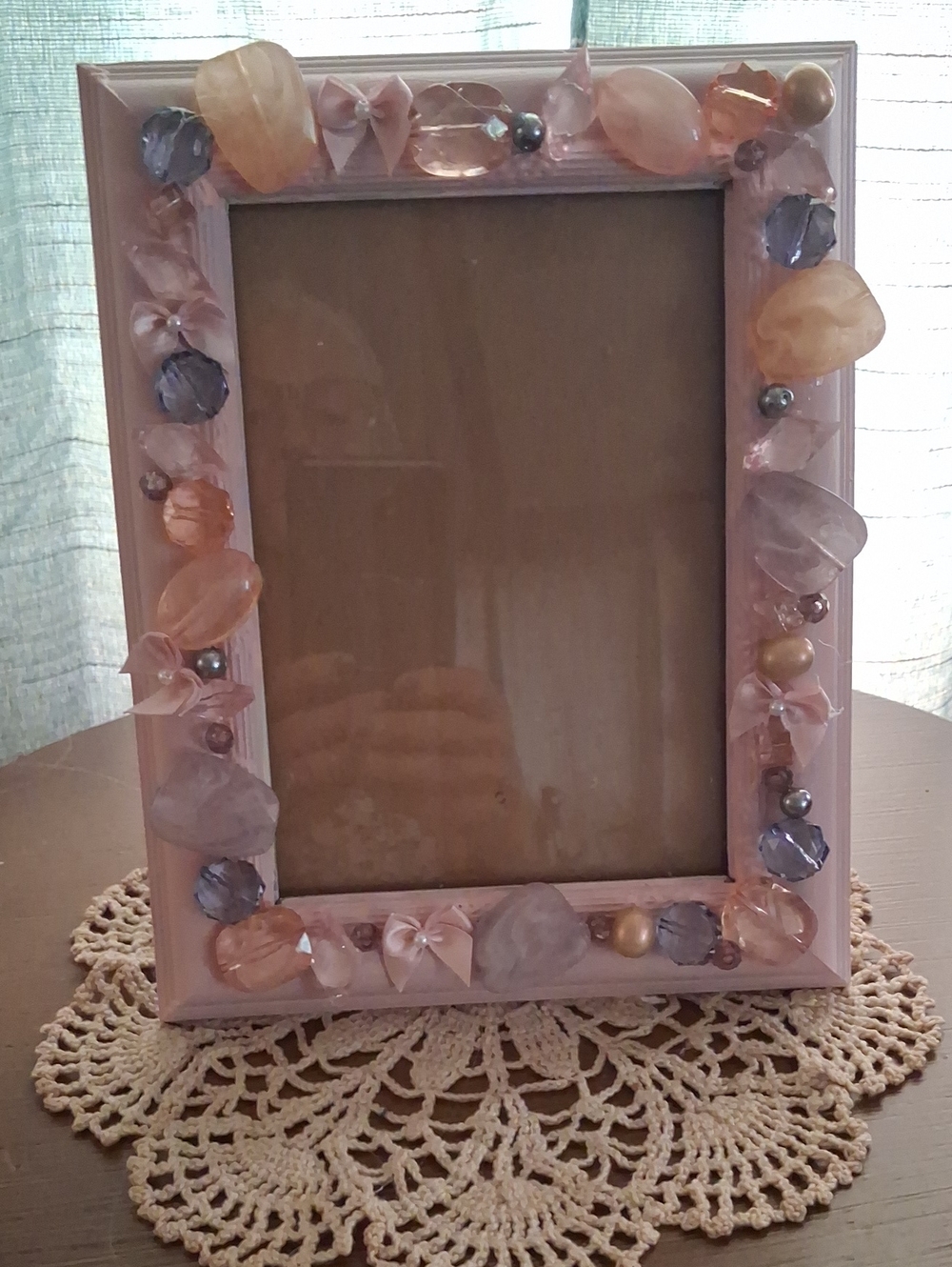 Handcrafted Pink Decorative Photo Frame - Brand: